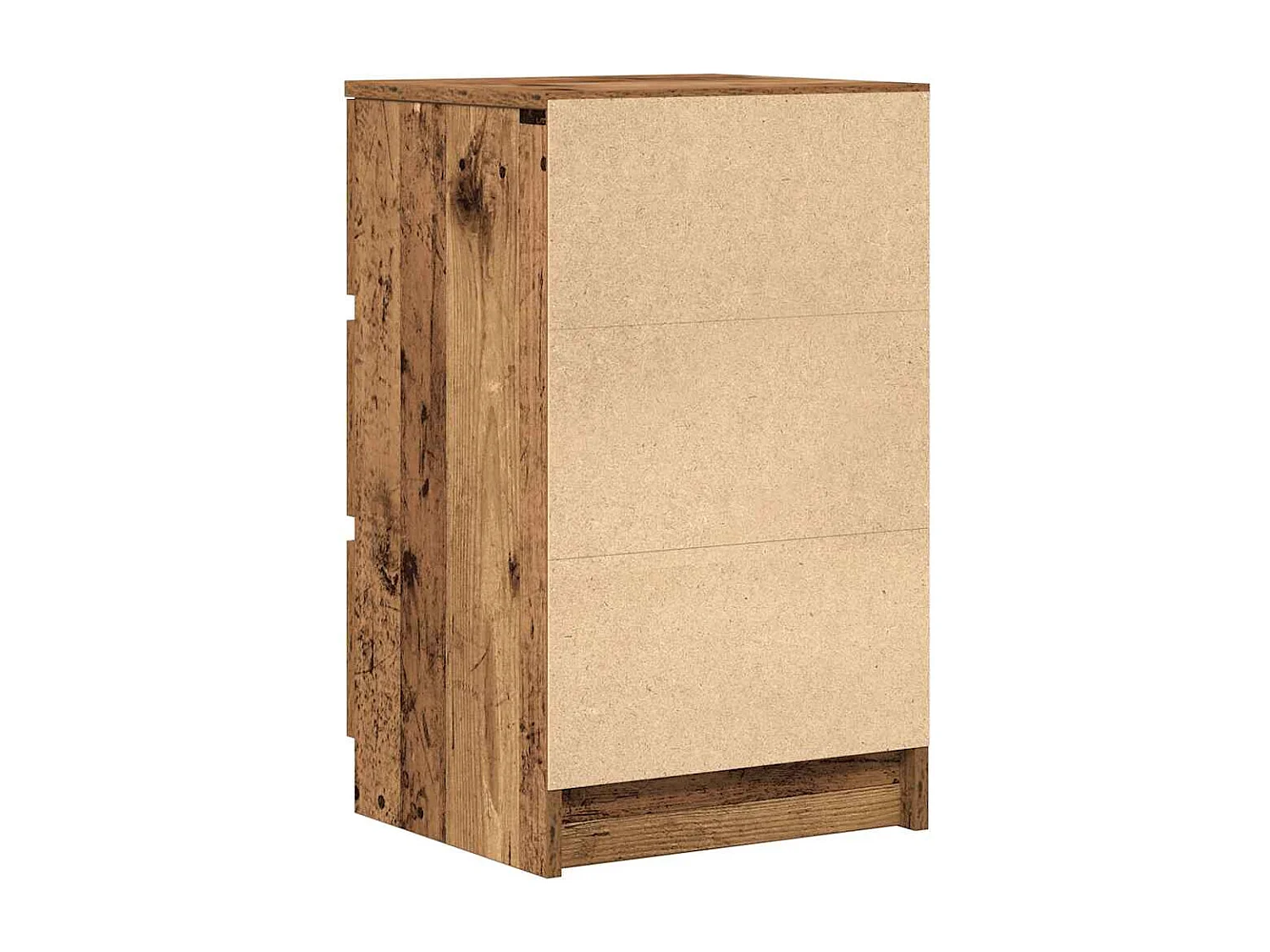 Tables de chevet avec 3 tiroirs 2 pcs vieux bois 39x35x65 cm