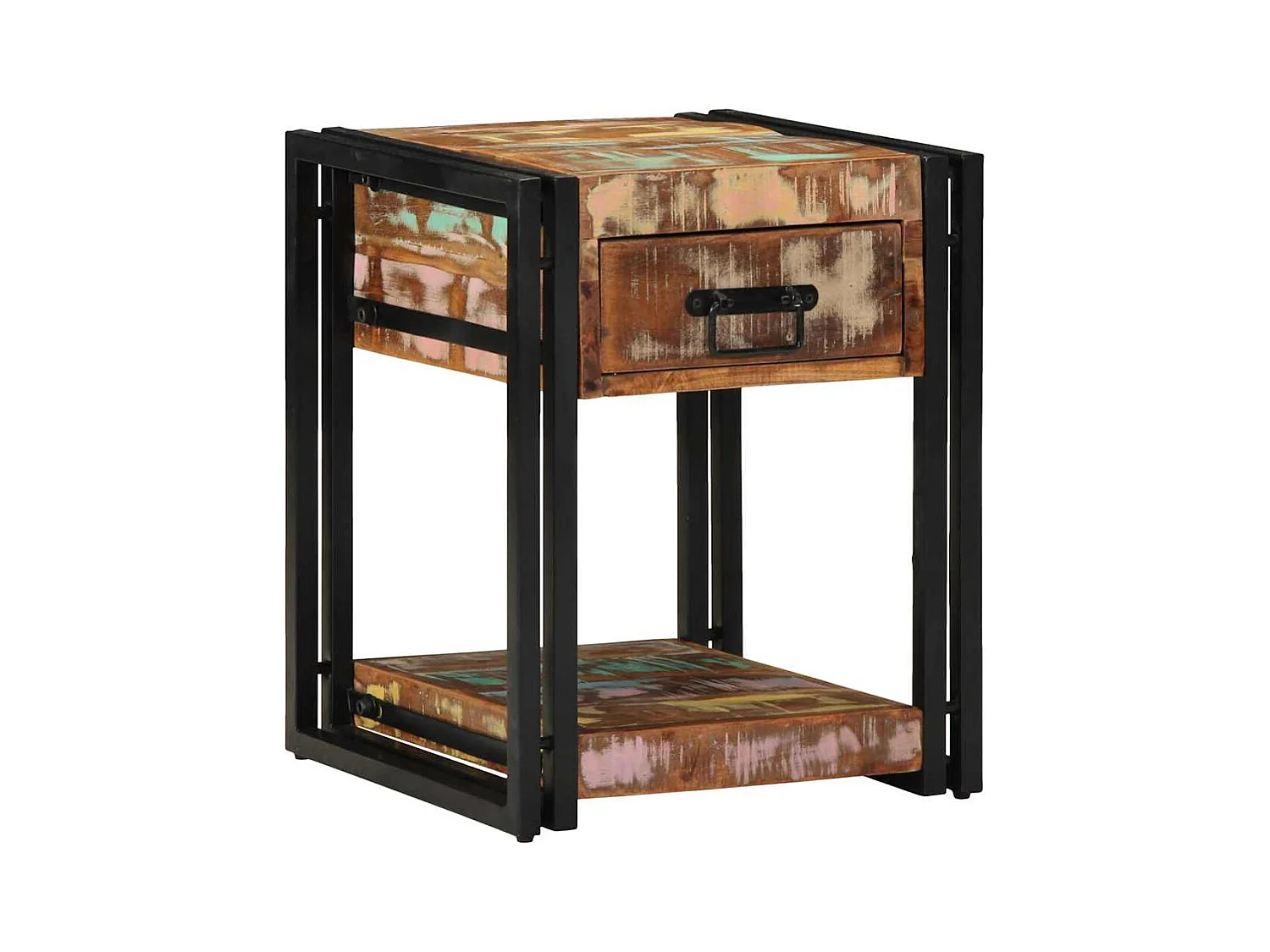 Tables de chevet 2 pcs 40x40x50 cm Bois récupéré