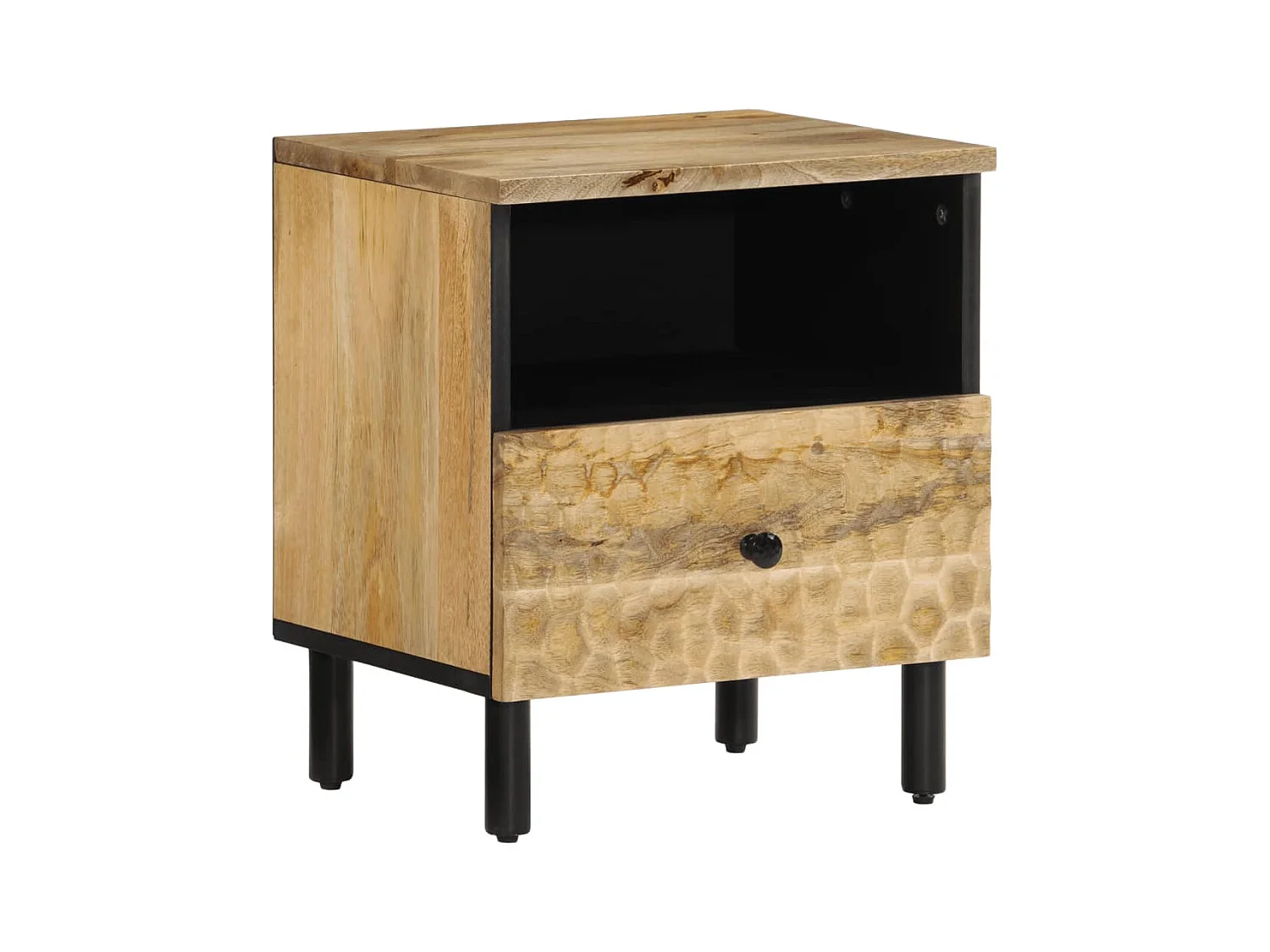 Tables de chevet 2 pcs 40x33x46 cm Bois de manguier solide