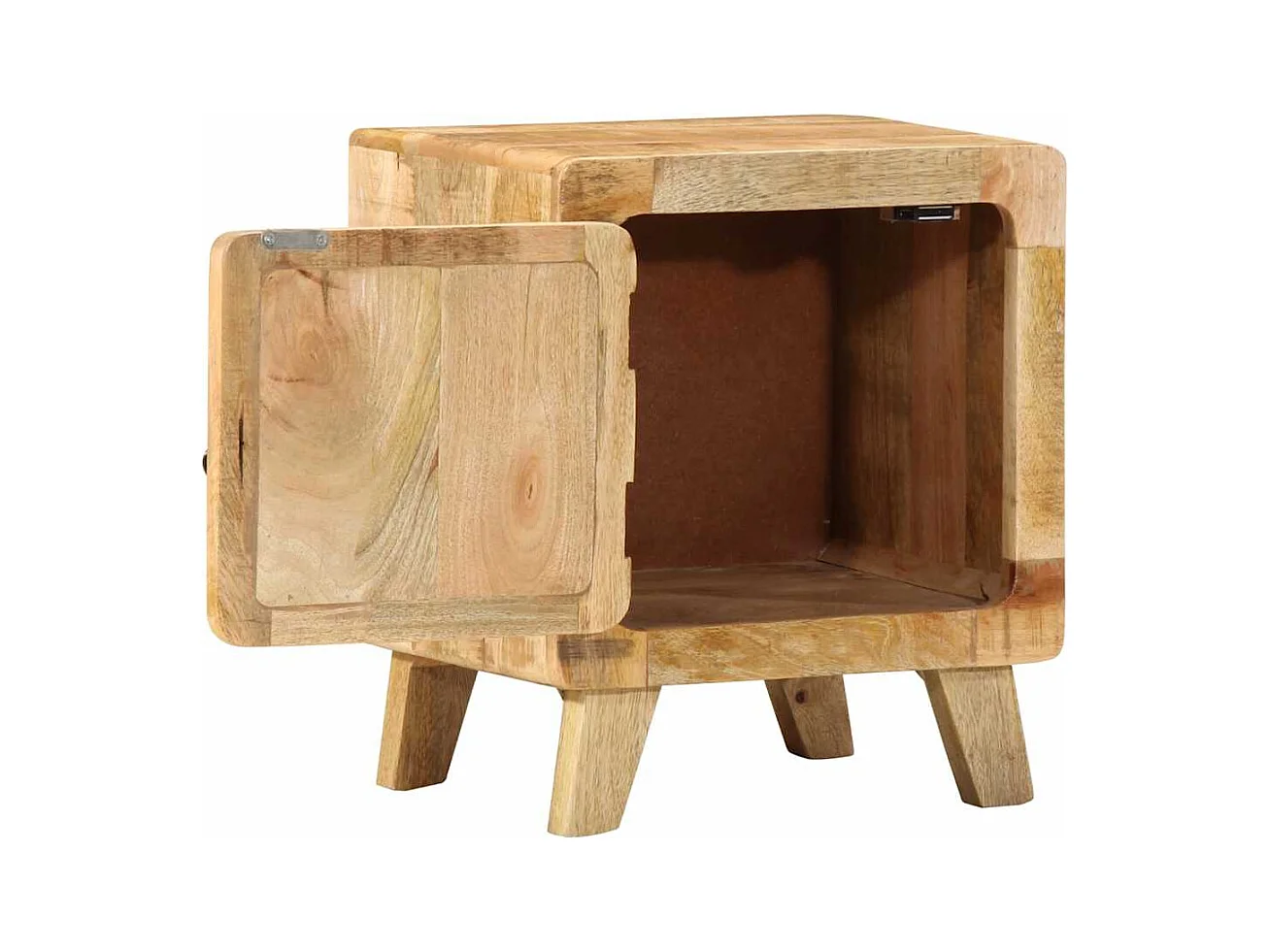 Table de chevet 40x32x46 cm bois de manguier massif brut