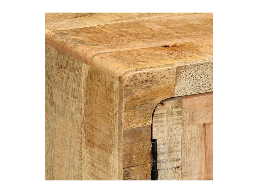 Table de chevet 40x32x46 cm bois de manguier massif brut