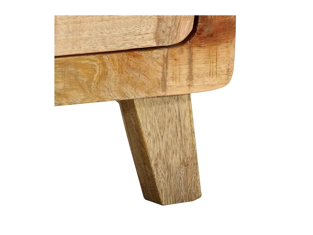 Table de chevet 40x32x46 cm bois de manguier massif brut