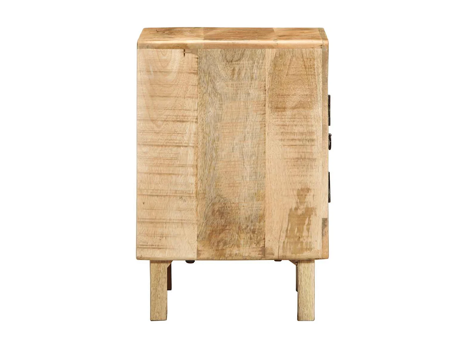 Table de chevet 40x32x46 cm bois de manguier massif brut