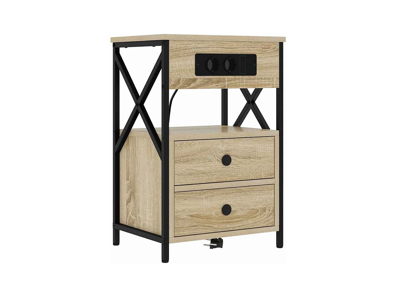 Cabinet de chevet 2 pcs Chêne sonoma 40 x 31 x 60 cm