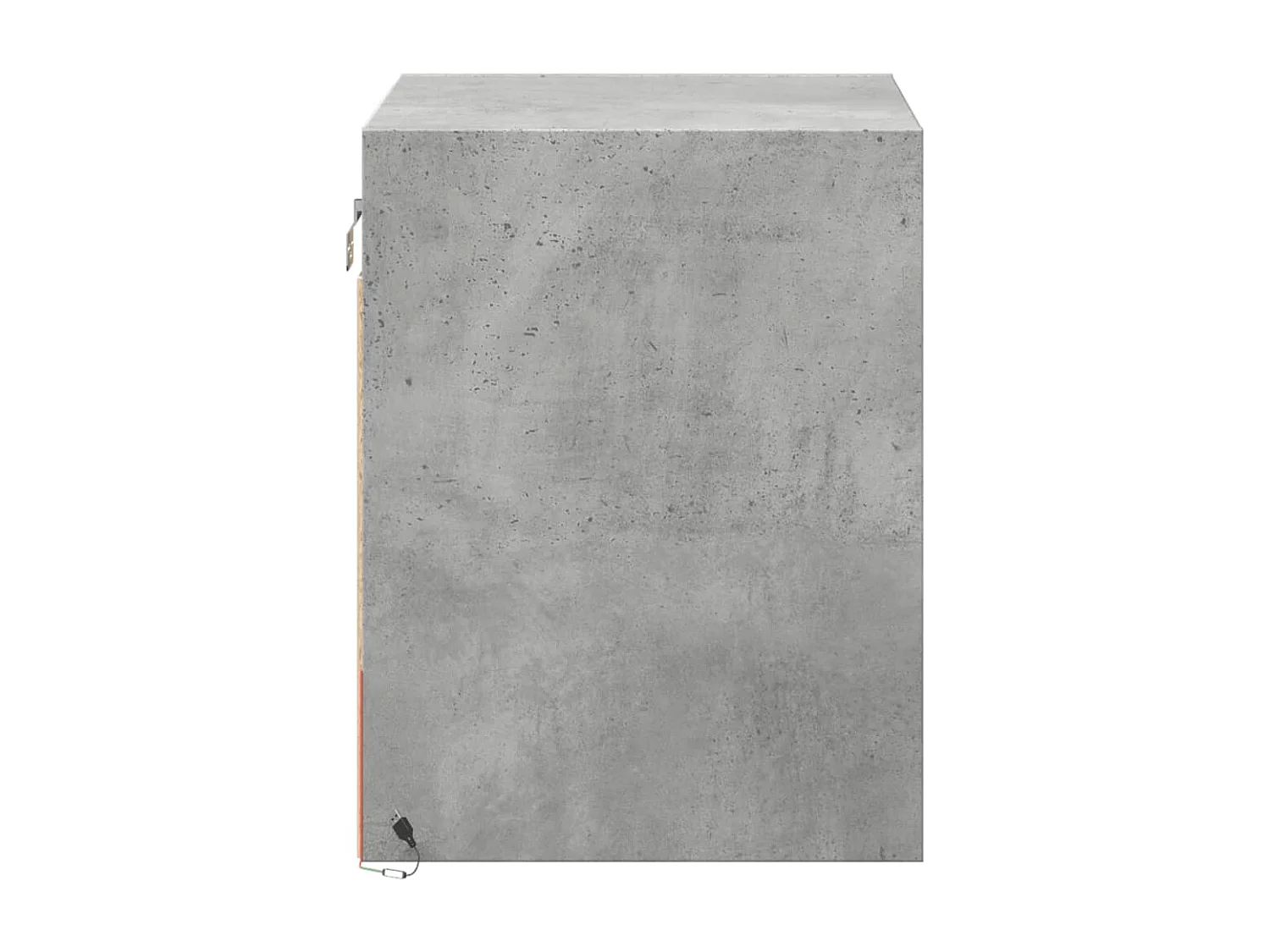 Comodini da parete con luci LED 2 pezzi grigio cemento