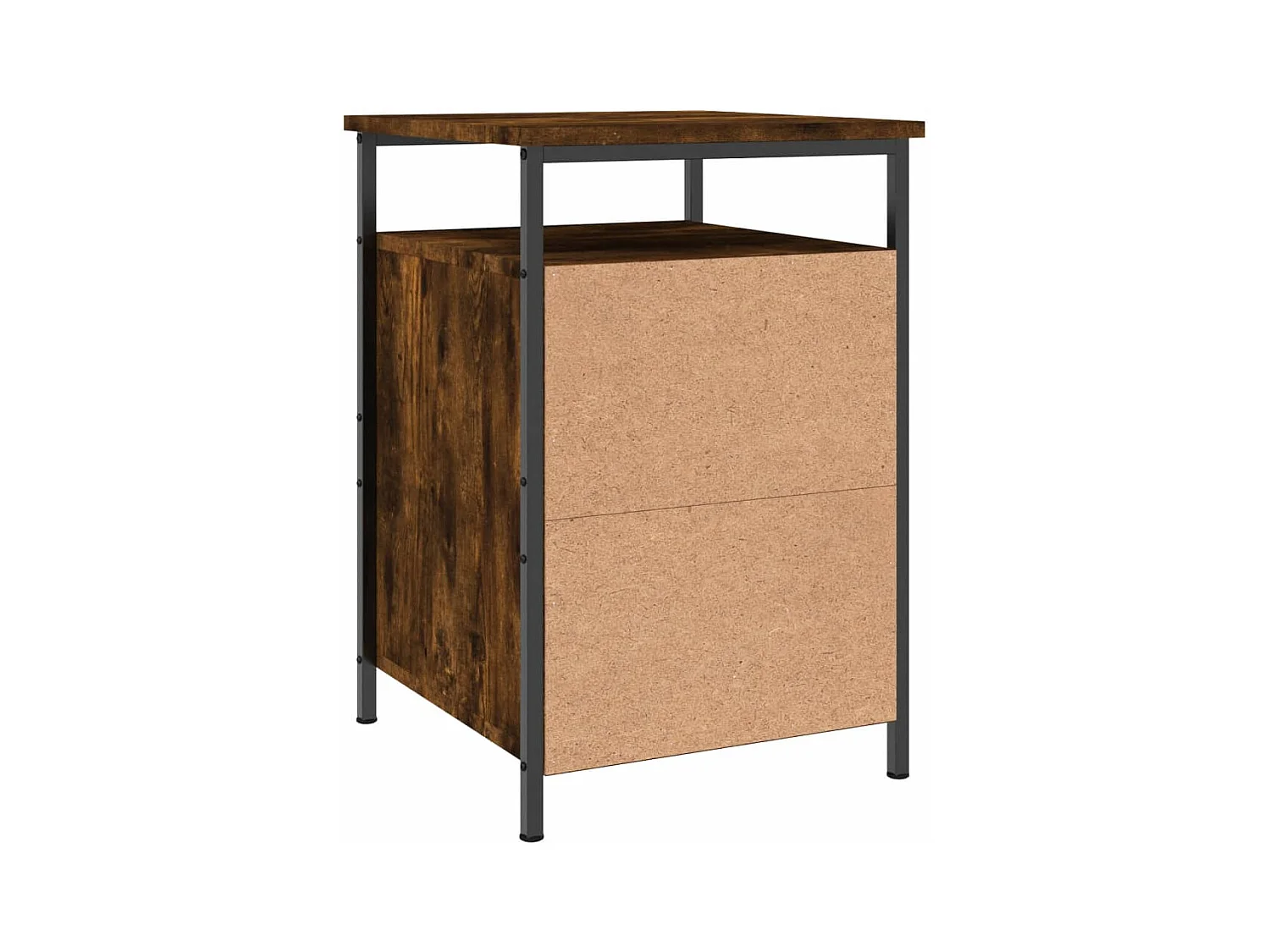 Nachtkastjes 2 stuks gerookt eiken 40x42x60 cm bewerkt hout