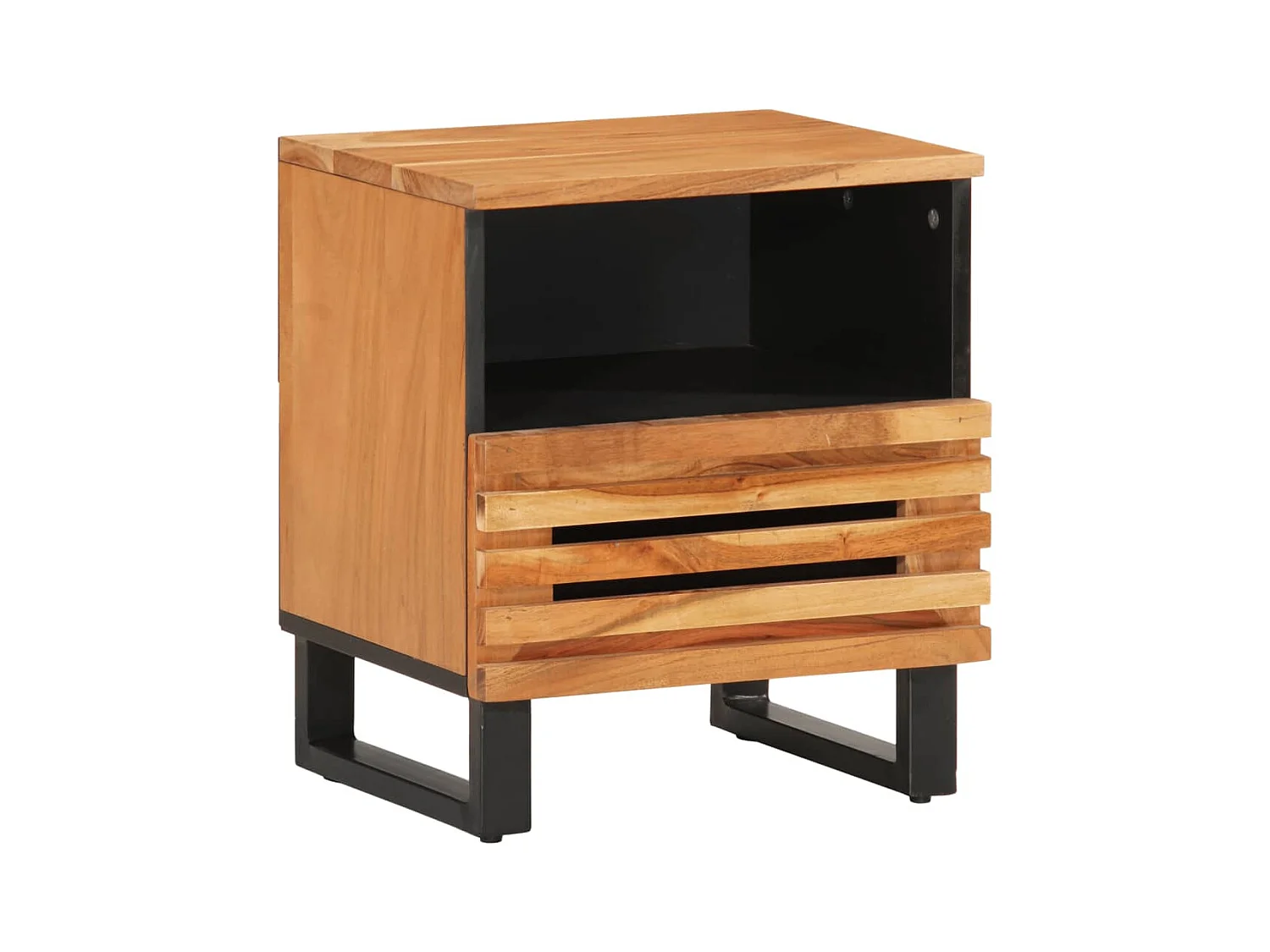 Tables de chevet 2 pcs 40x34x46 cm bois d'acacia massif