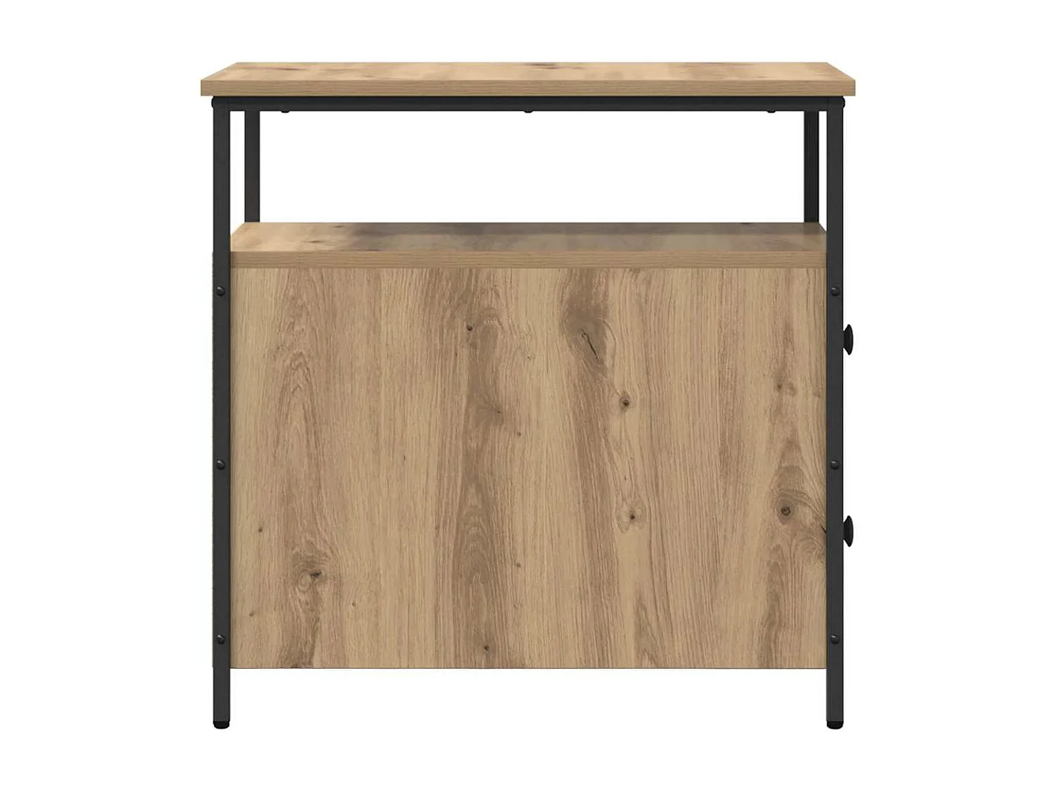 Cabinet de chevet avec tiroir chêne artisanal 30 x 60 x 60 cm