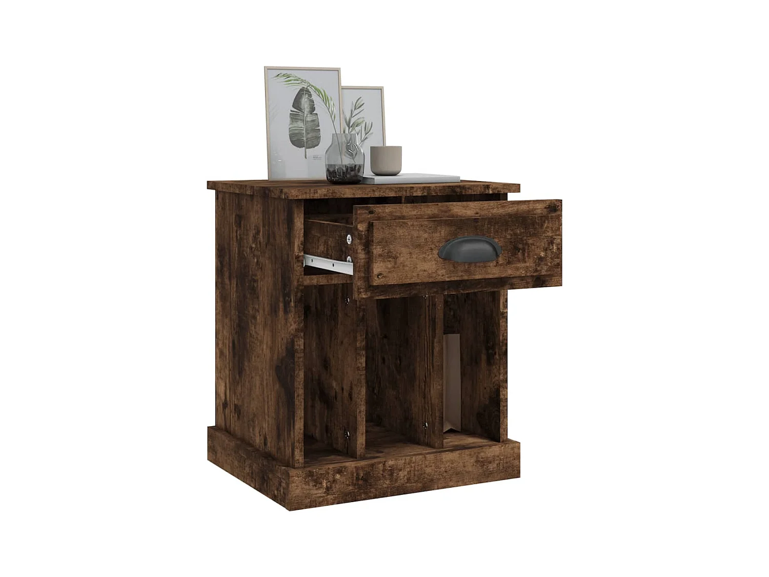 Tables de chevet 2 pcs chêne fumé 43x36x50 cm