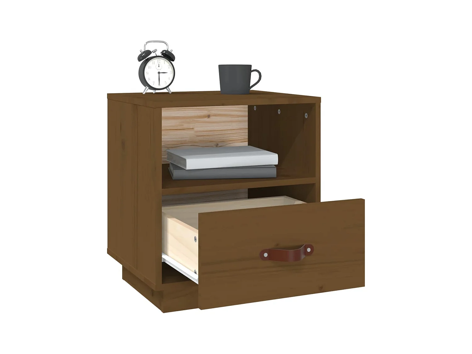 Tables de chevet 2pcs Marron miel 40x34x45cm Bois de pin massif