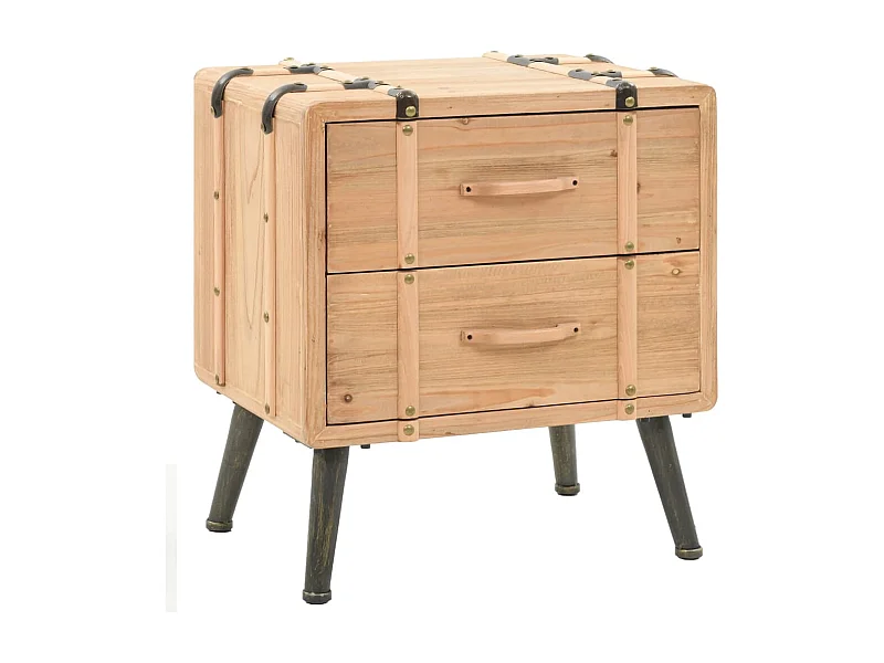 Mesita de noche Madera maciza de abeto 50 x 35 x 57 cm