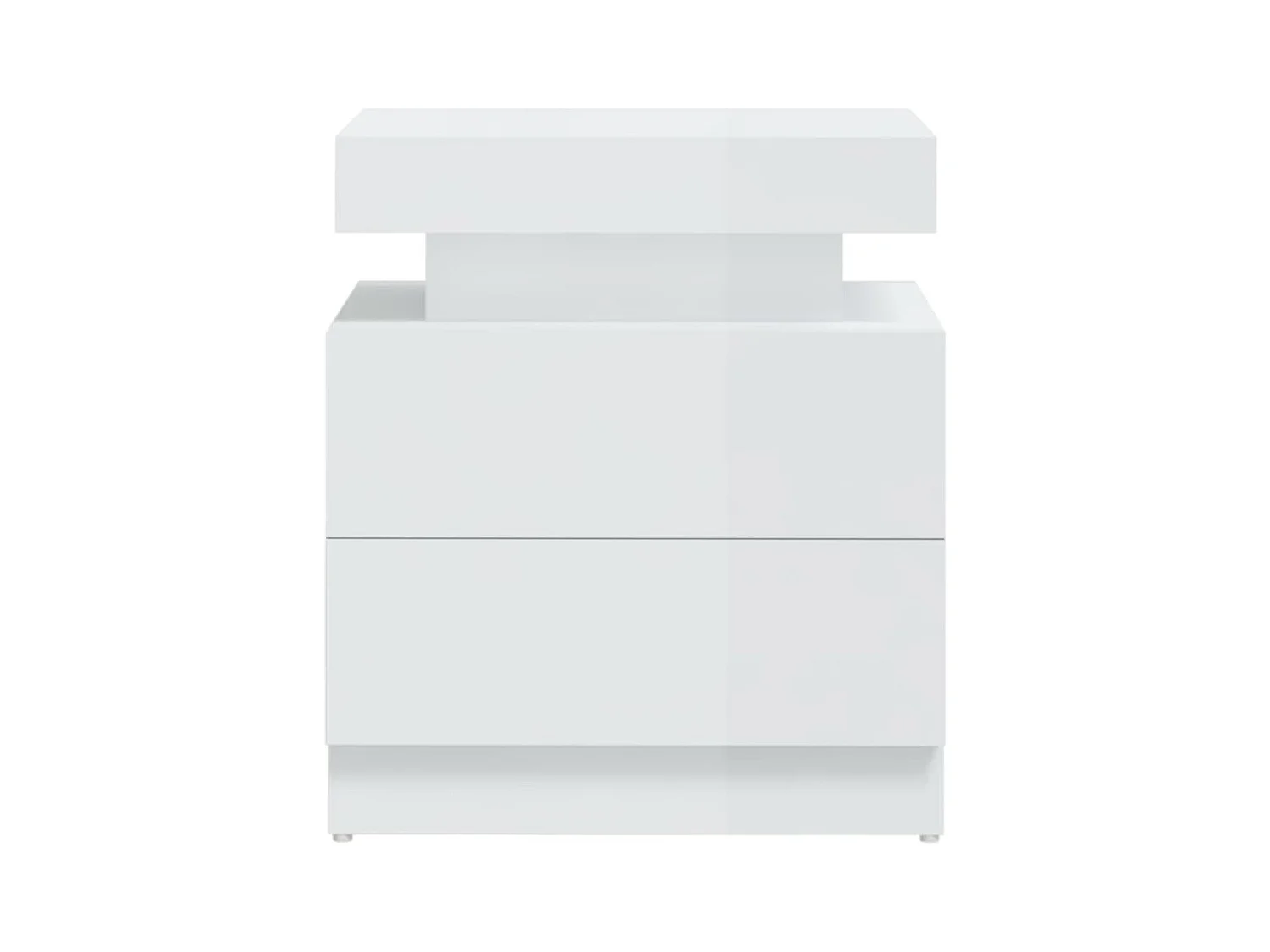 Nachttisch Weiß glänzend 45x35x52 cm Holzwerkstoff