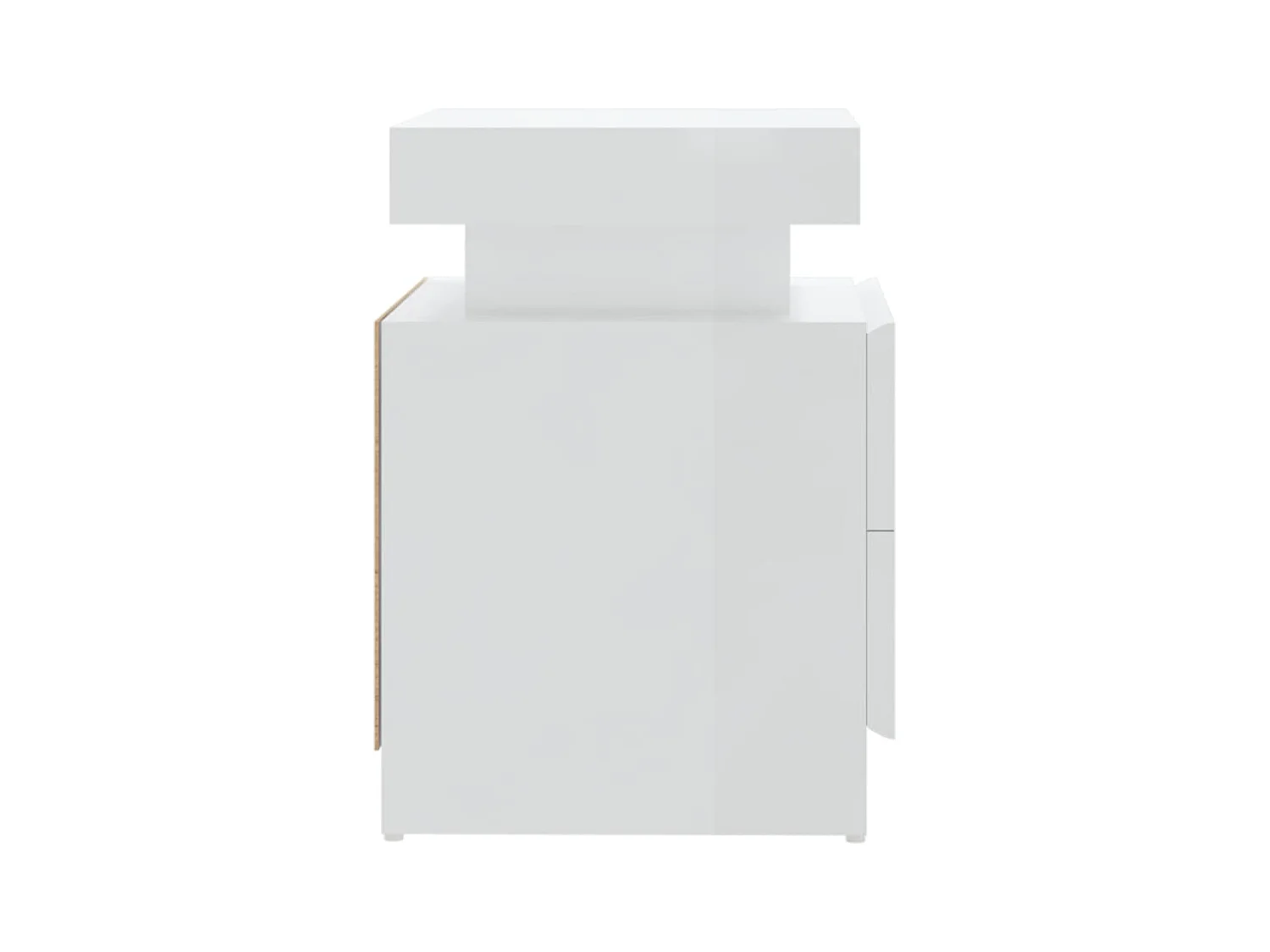 Nachttisch Weiß glänzend 45x35x52 cm Holzwerkstoff
