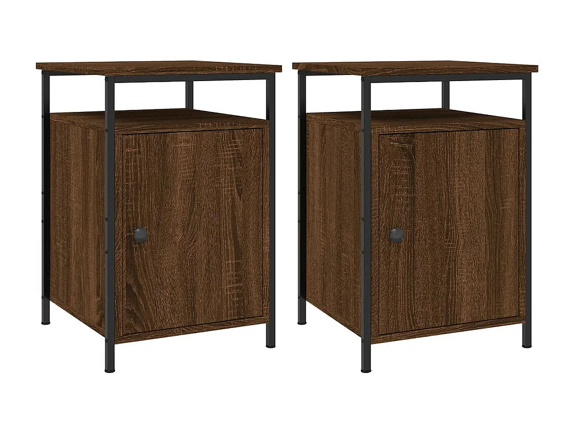 Tables de chevet 2pcs Chêne marron 40x42x60cm Bois d'ingénierie