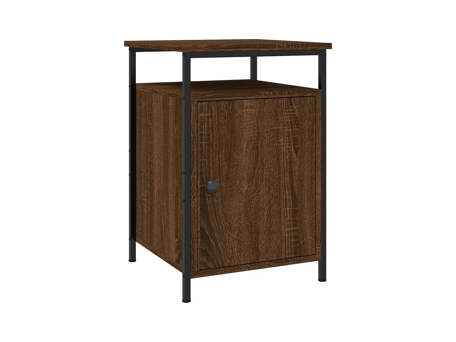 Nachtkastjes 2 stuks Bruin Eiken 40x42x60cm Bewerkt Hout