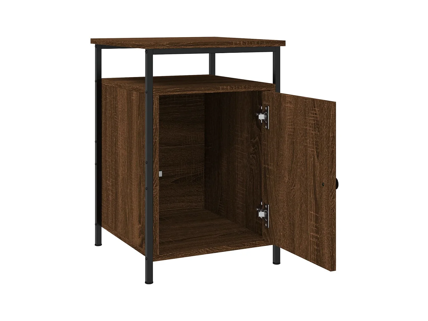 Nachtkastjes 2 stuks Bruin Eiken 40x42x60cm Bewerkt Hout