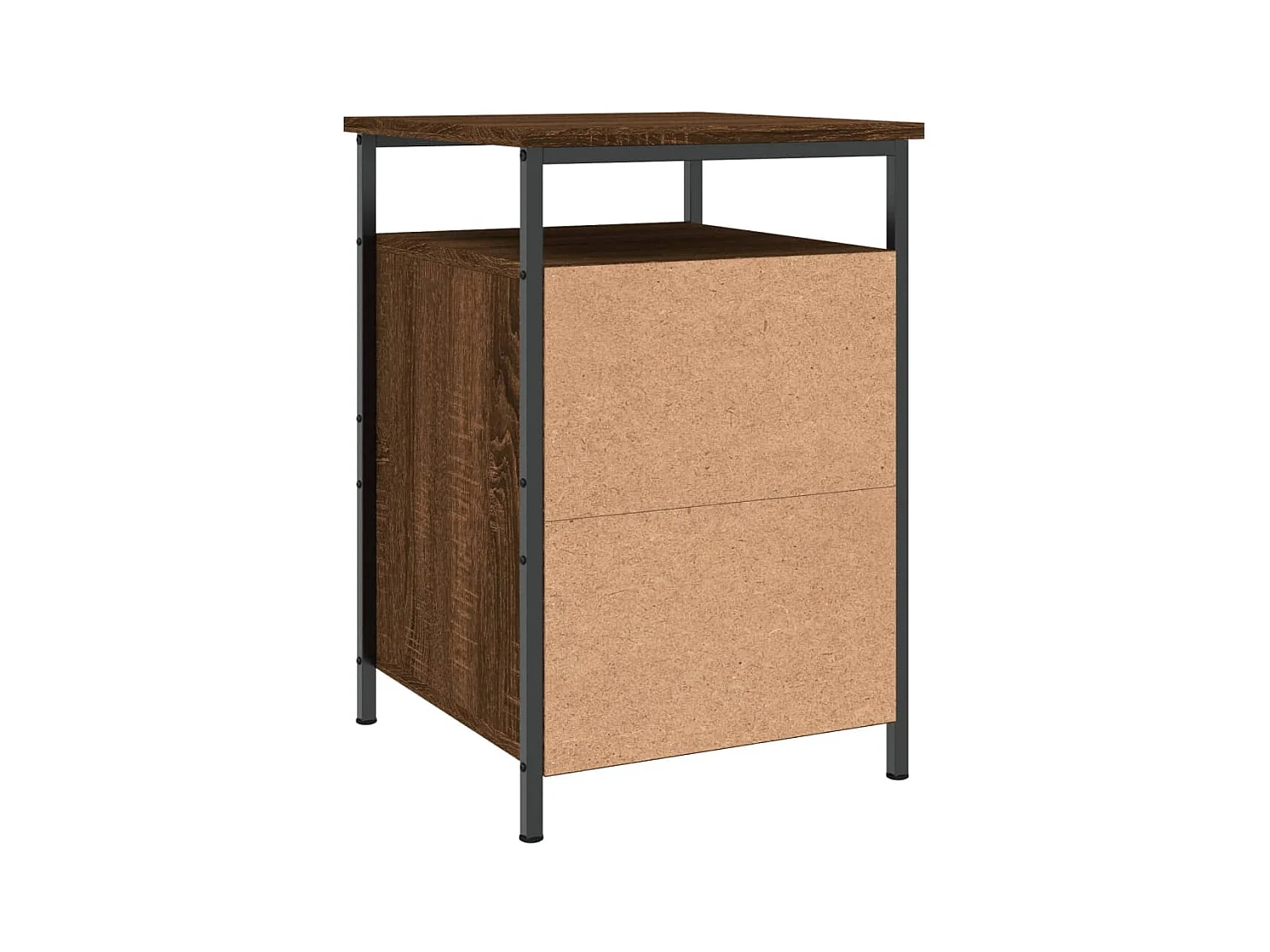 Nachtkastjes 2 stuks Bruin Eiken 40x42x60cm Bewerkt Hout