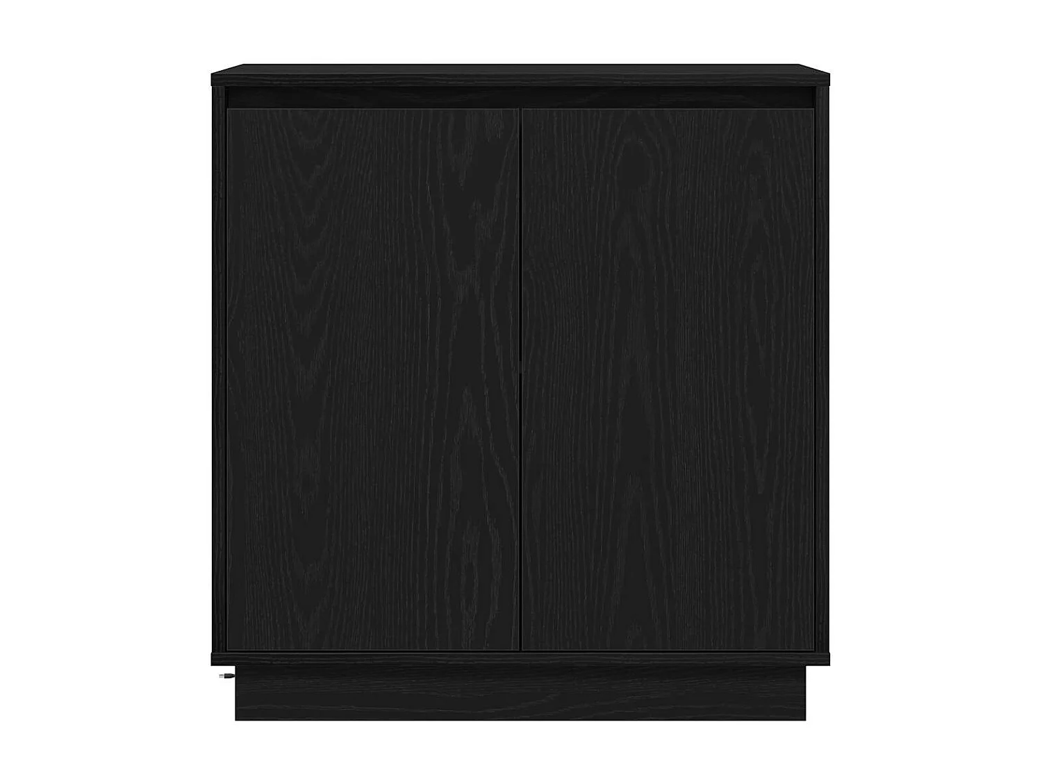 Buffet avec LED, Noir, Chêne, 71x34,5x75 cm, en bois d'ingénierie