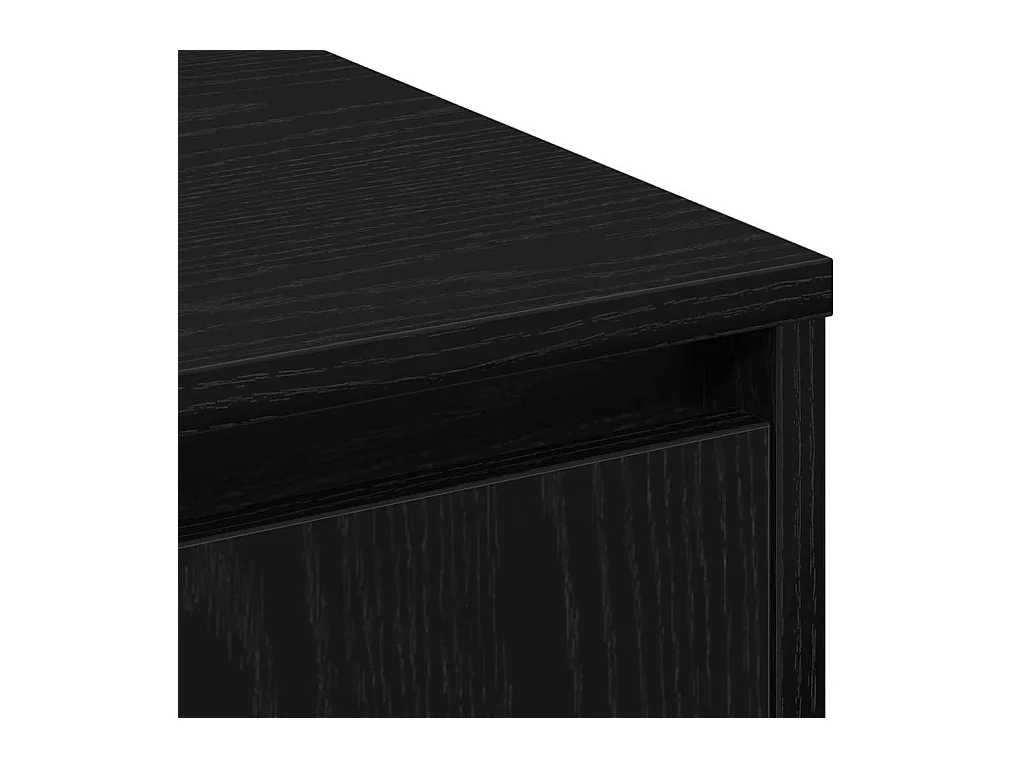 Buffet avec LED, Noir, Chêne, 71x34,5x75 cm, en bois d'ingénierie