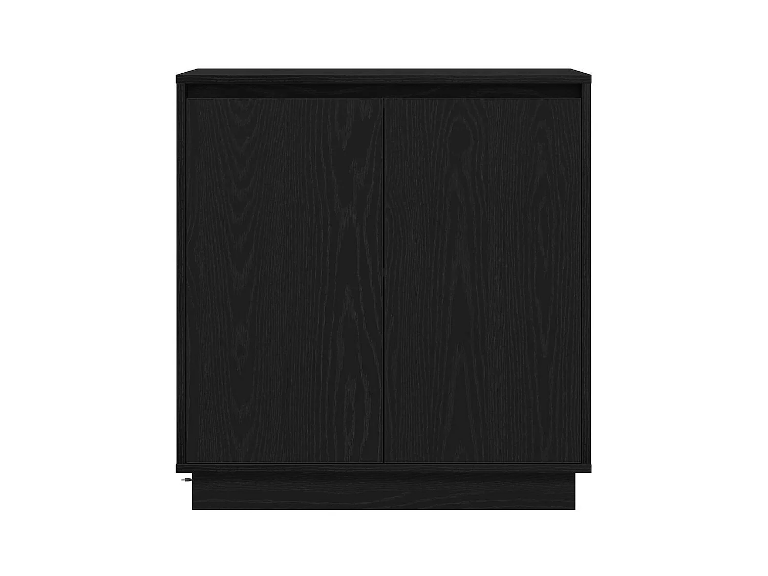 Buffet avec LED, Noir, Chêne, 71x34,5x75 cm, en bois d'ingénierie