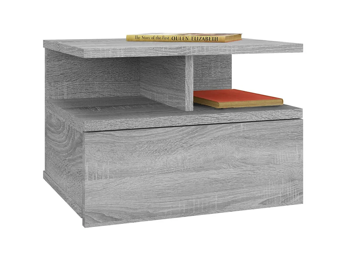 Tables de chevet flottantes 2 pcs Sonoma gris 40x31x27 cm