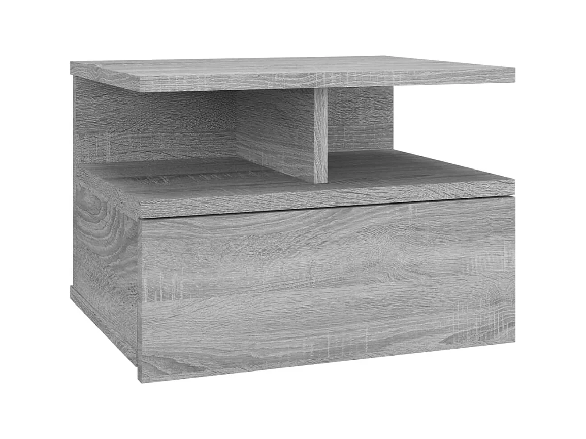 Tables de chevet flottantes 2 pcs Sonoma gris 40x31x27 cm