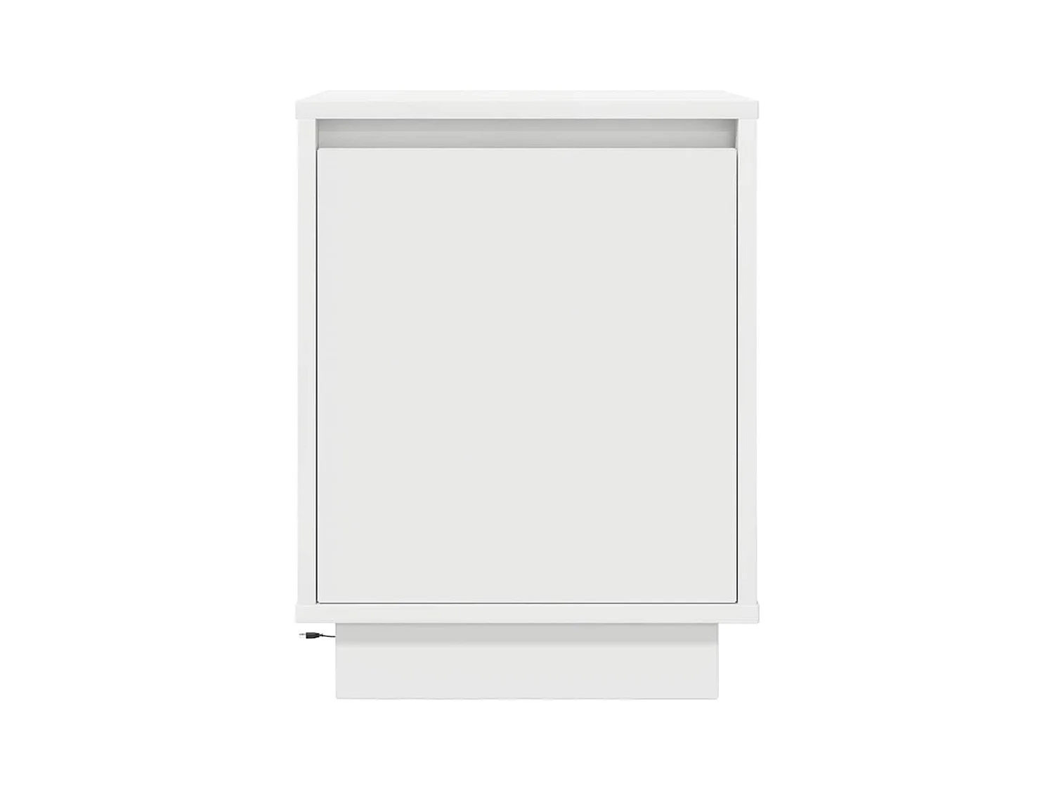 Tables de chevet avec lumières LED 2 pcs blanc 38x34x50 cm