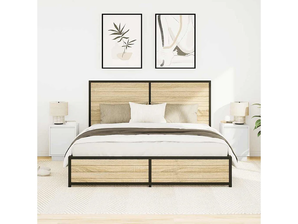 Comodini con luci LED 2 pezzi bianchi 38x34x50 cm