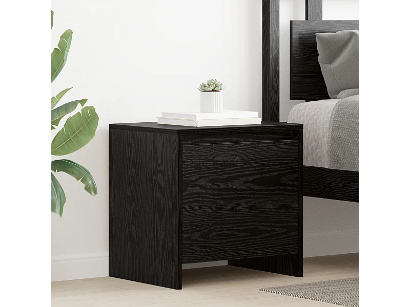 Comodino in rovere nero 45 x 34 x 44,5 cm