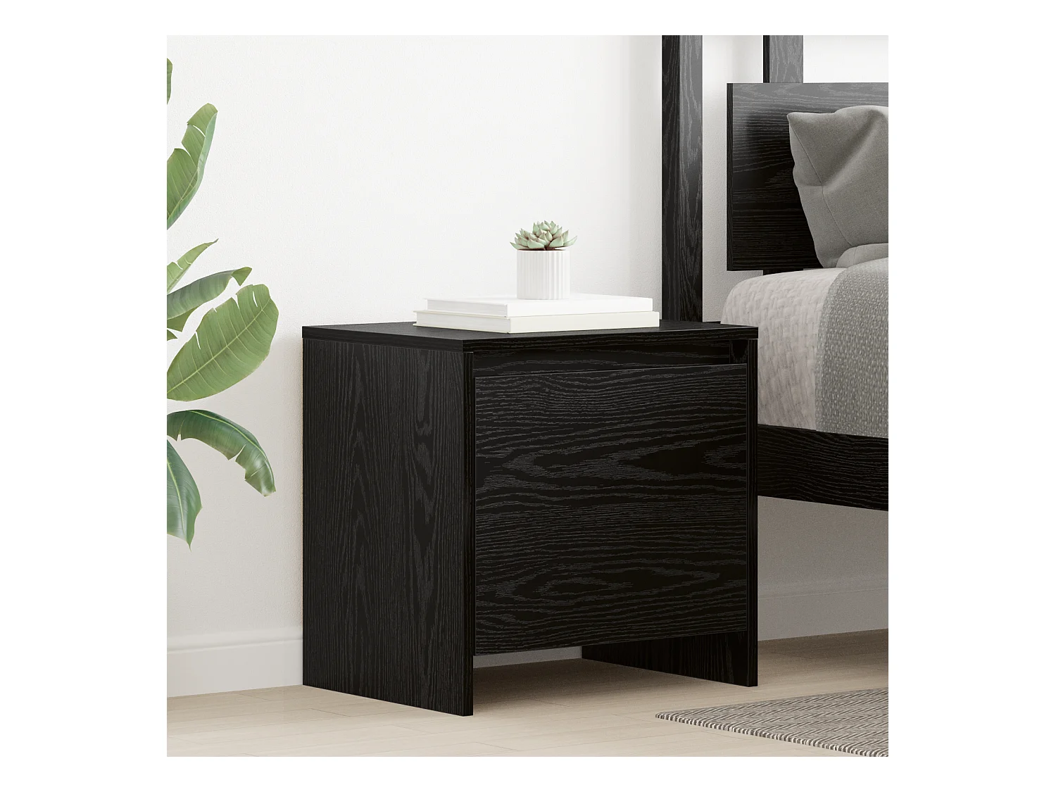 Cabinet de chevet Chêne noir 45 x 34 x 44.5 cm