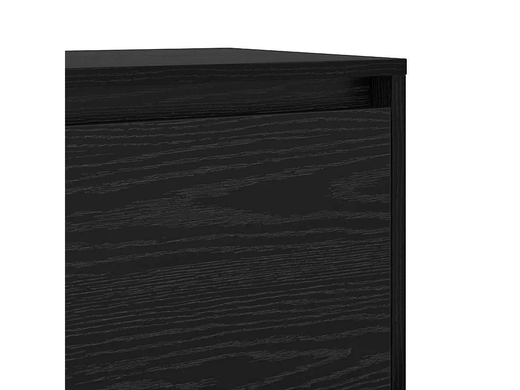 Comodino in rovere nero 45 x 34 x 44,5 cm