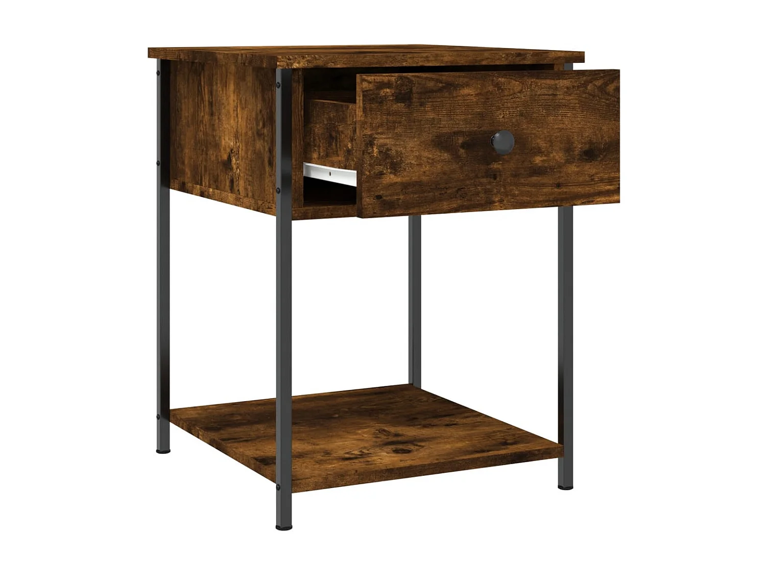 Tables de chevet 2 pcs chêne fumé 44x45x58 cm bois d’ingénierie