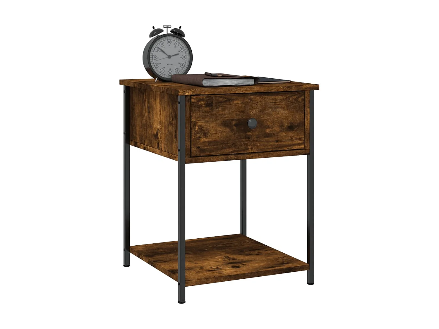 Tables de chevet 2 pcs chêne fumé 44x45x58 cm bois d’ingénierie