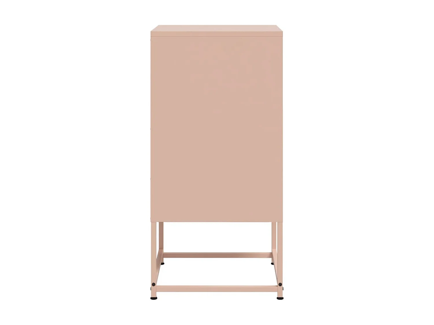Tables de chevet 2 pcs rose 36x39x78 cm acier