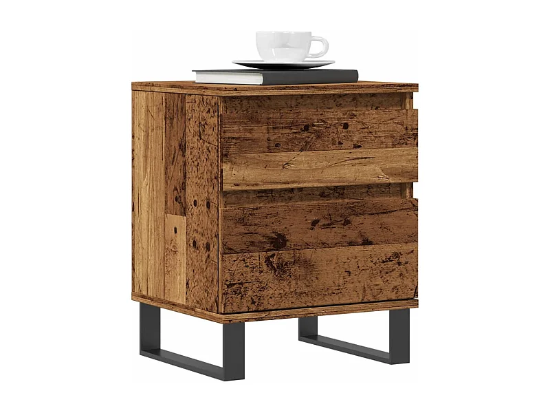 Table de chevet vieux bois 40x35x50 cm bois d’ingénierie