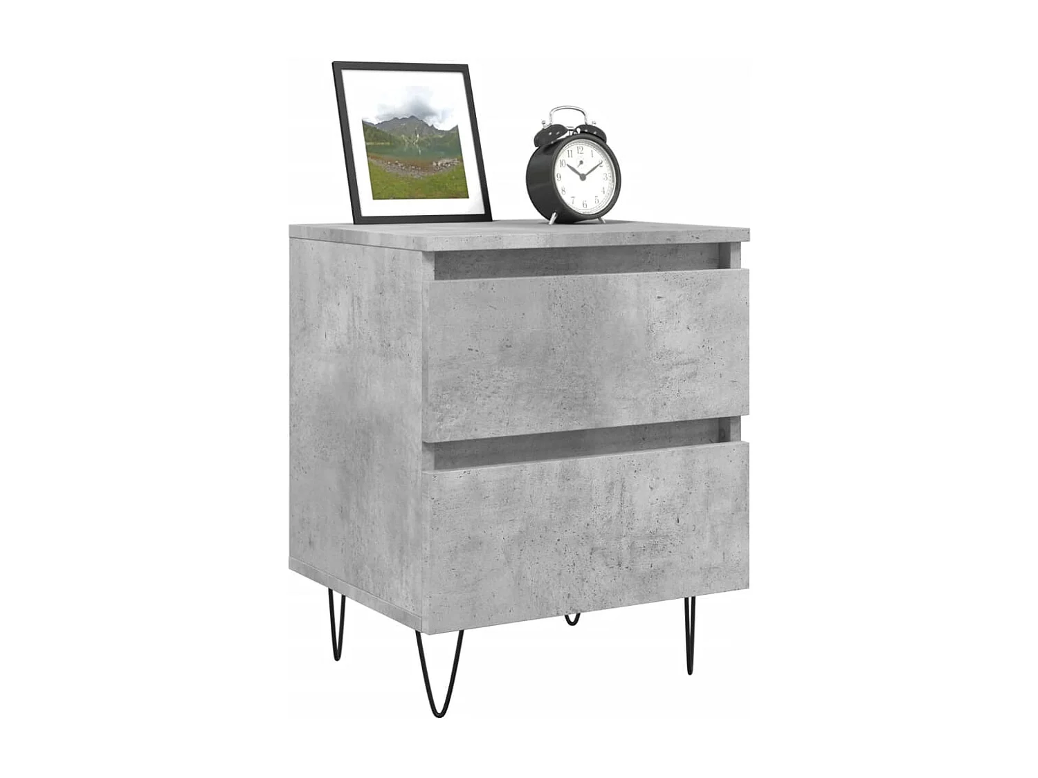 Comodini 2 pezzi grigio cemento 40x35x50 cm in legno ingegnerizzato