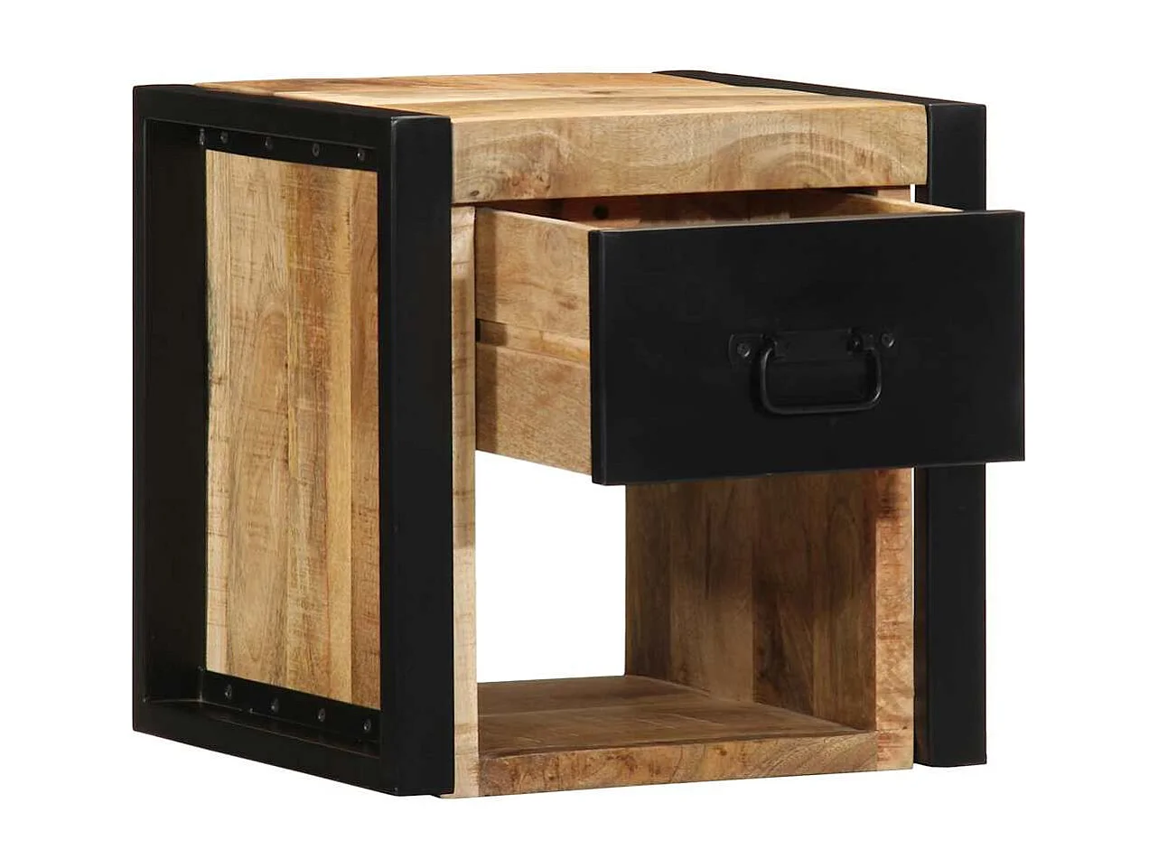 Tables de chevet 2 pcs 40x35x40 cm bois de manguier massif brut