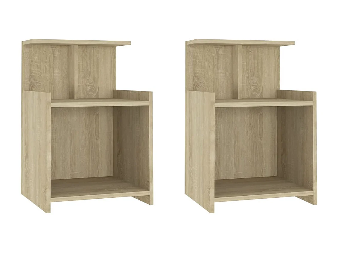 Tables de chevet 2 pcs Chêne sonoma 40x35x60 cm Aggloméré