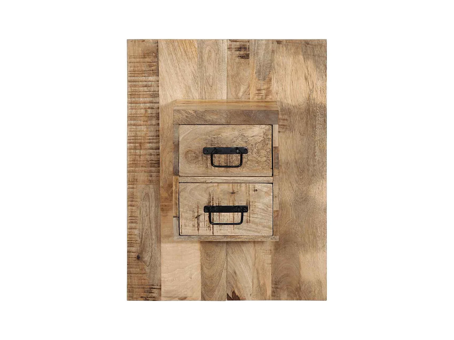 Comodino 60x32x80 cm in legno massello di mango grezzo