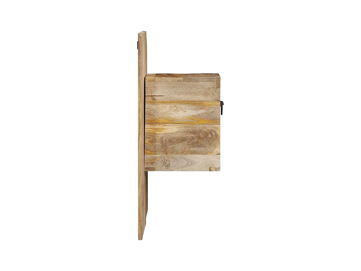 Comodino 60x32x80 cm in legno massello di mango grezzo