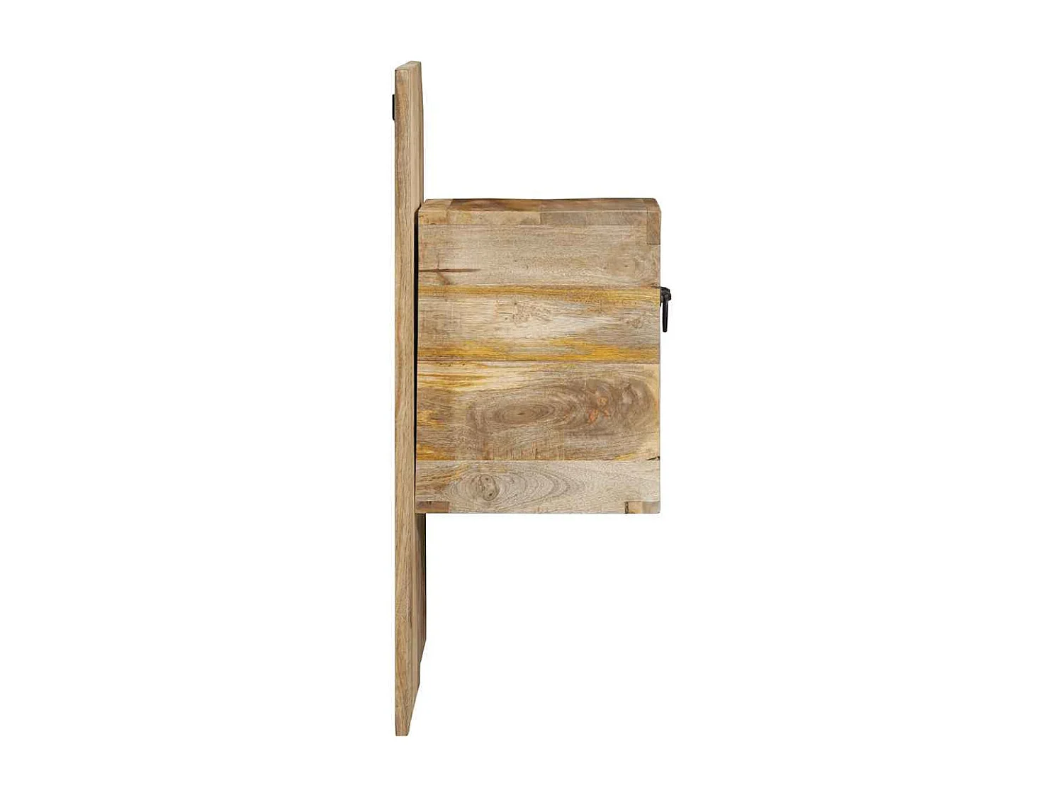 Table de chevet 60x32x80 cm bois massif de manguier brut