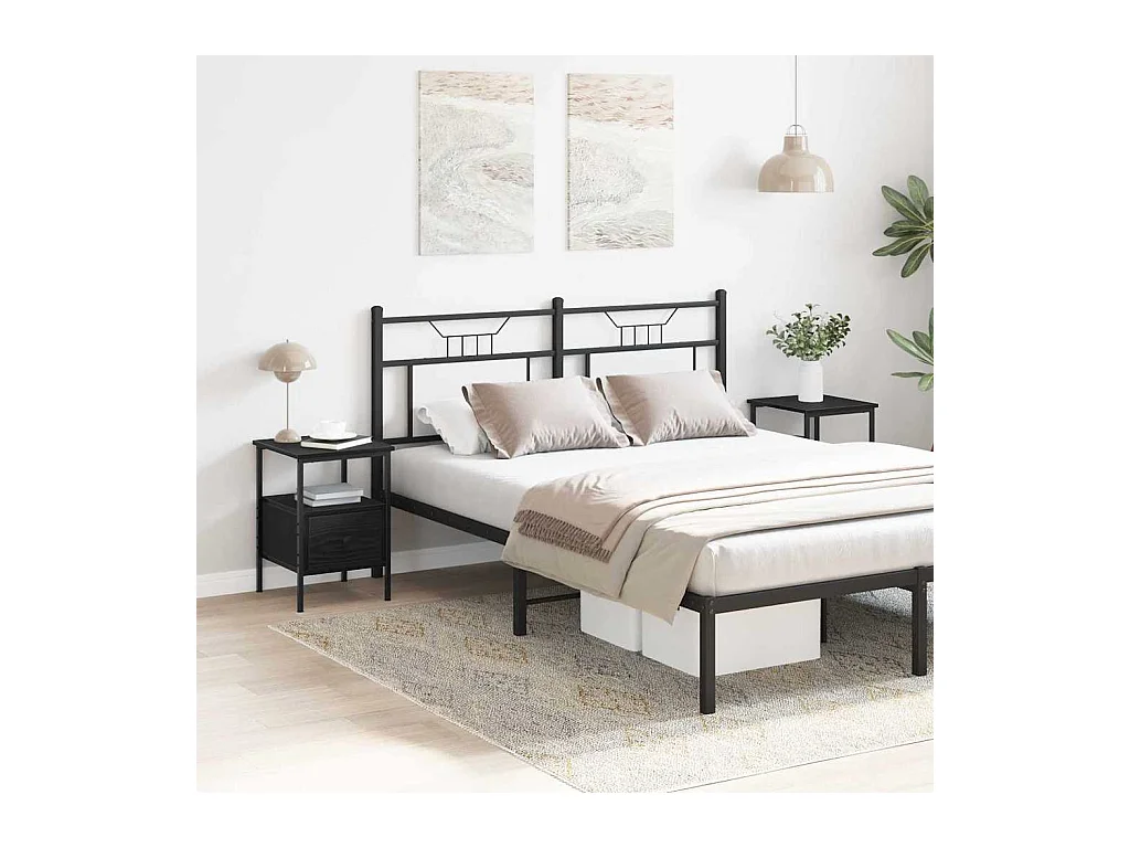 Tables de chevet 2 pcs Chêne noir 34x36x50 cm Bois d'ingénierie