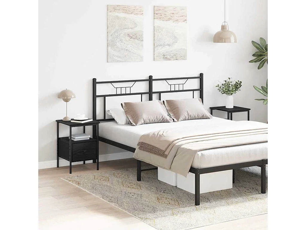 Tables de chevet 2 pcs Chêne noir 34x36x50 cm Bois d'ingénierie