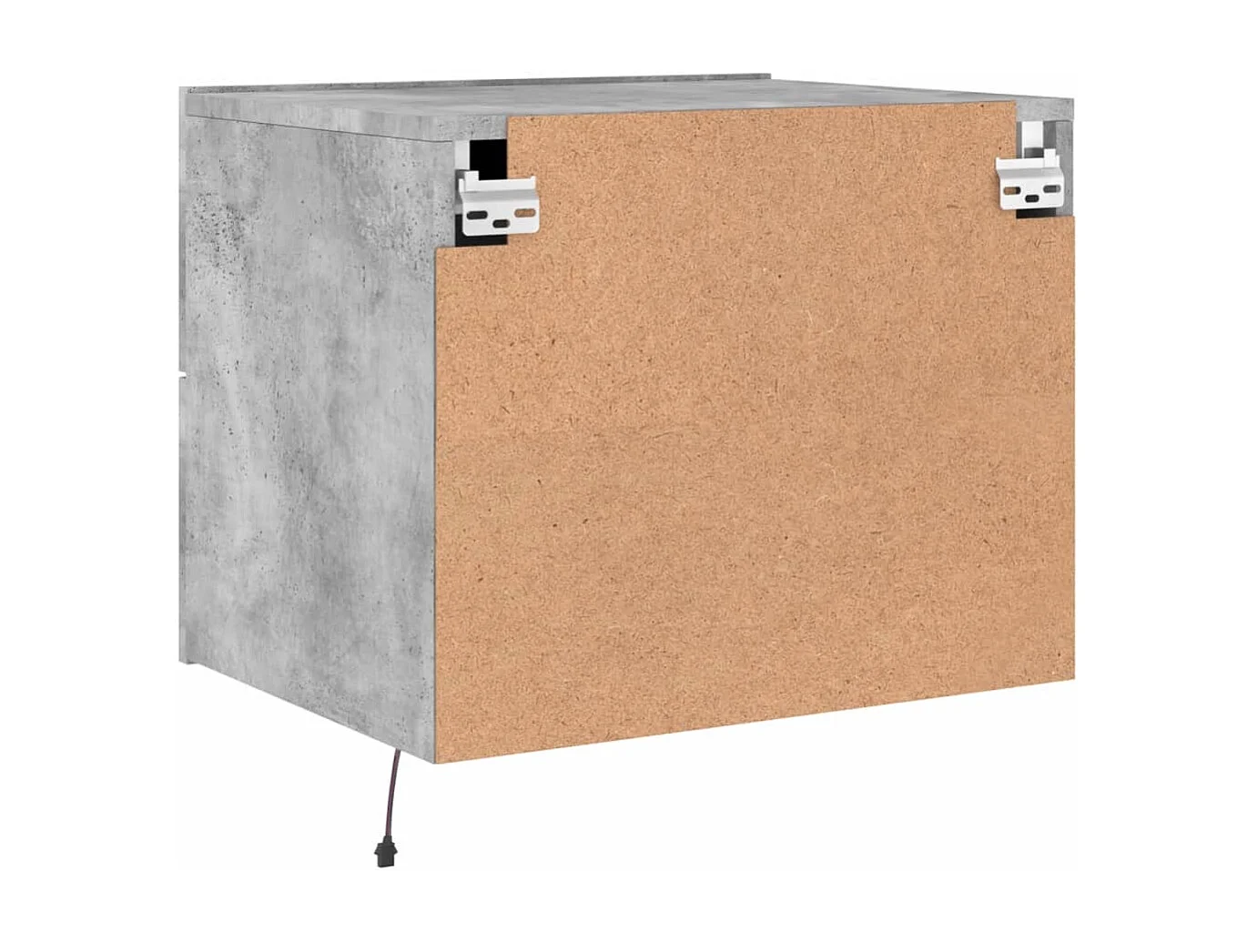 Comodino da parete grigio cemento con luci LED