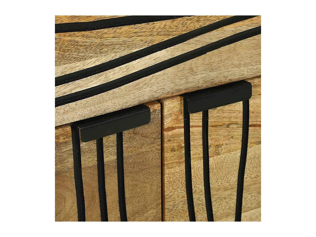 Comodino 50x33x60 cm in legno massello di mango