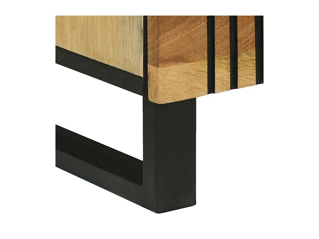 Comodino 50x33x60 cm in legno massello di mango