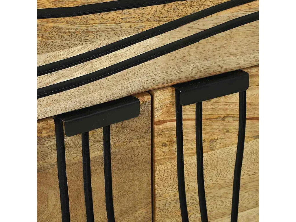 Table de nuit 50x33x60 cm en bois massif de manguier