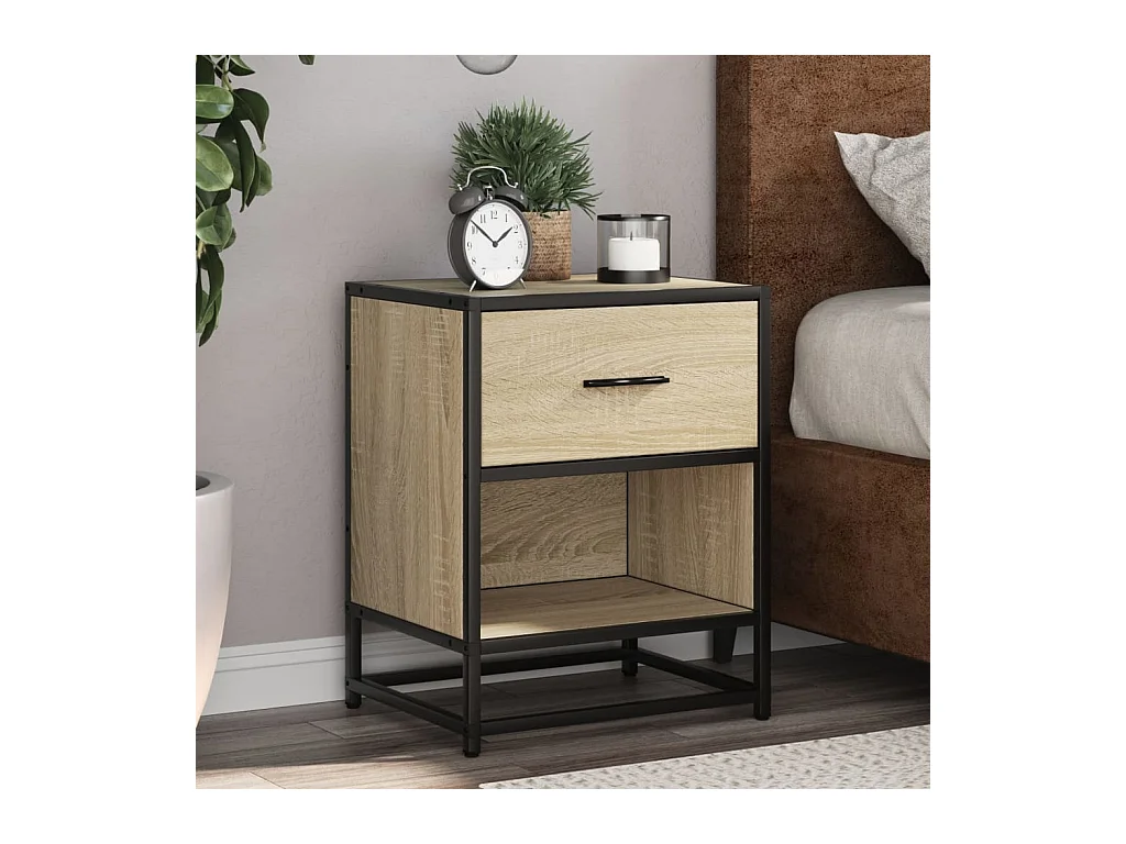 Nachtkastjes 2 stuks Sonoma eiken 40x31x50 cm bewerkt hout