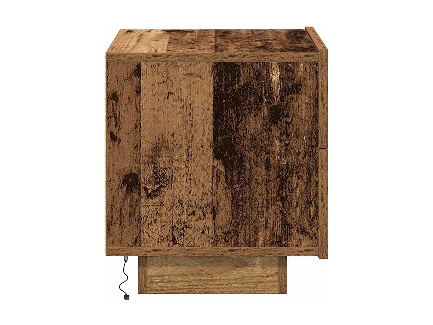Meuble de Chevet avec Lumières LED Bois Ancien 70 x 36 x 40,5 cm