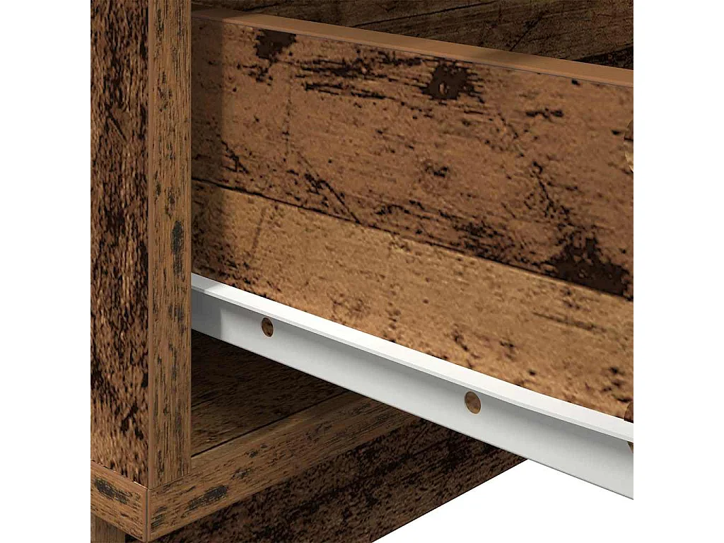 Meuble de Chevet avec Lumières LED Bois Ancien 70 x 36 x 40,5 cm